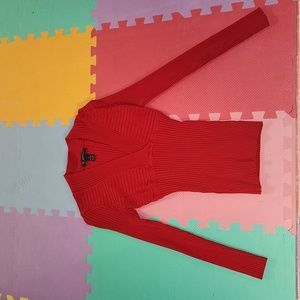 Inc red long sleeve shirt size medium petite, like new